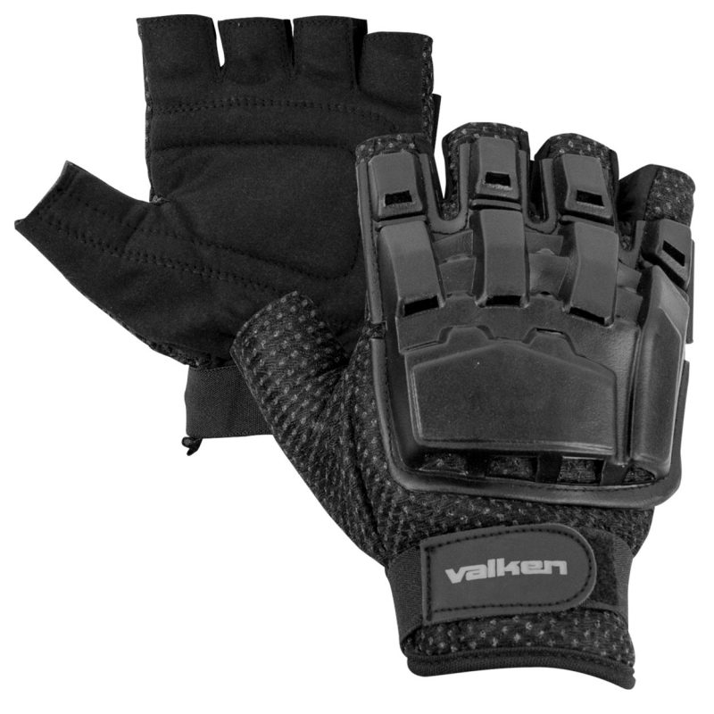Gloves - Valken EU Field Hardback Half Finger - Black - M/L